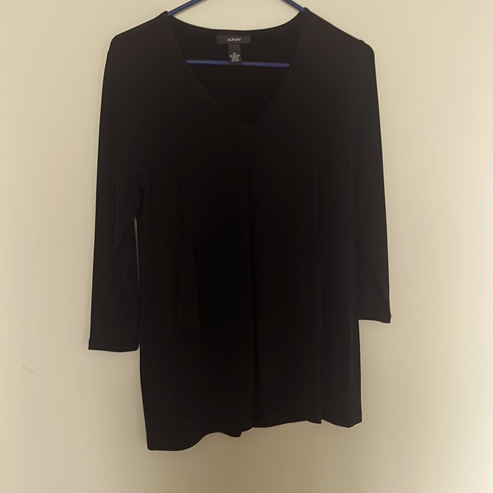 Alfani women’s work blouse, black, size XS
